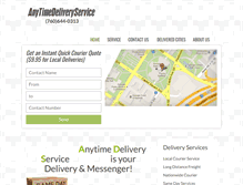 Tablet Screenshot of anytimedeliveryservices.com